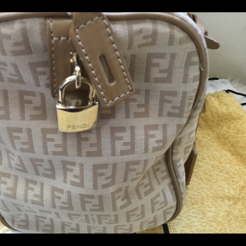 -SOLD- New Authentic Fendi Zucca mini Boston bag - Picture 2 of 14